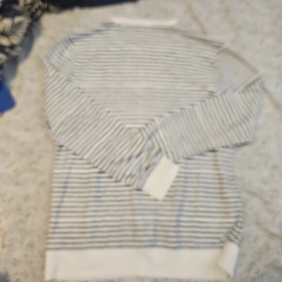 Mens blue and white striped shirt from American Rag size medium. - Picture 1 of 8